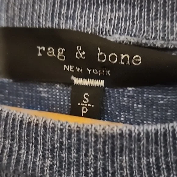 rag & bone Small Extra Fine Wool and Linen Blend Crewneck Sweater Perfect Cond.